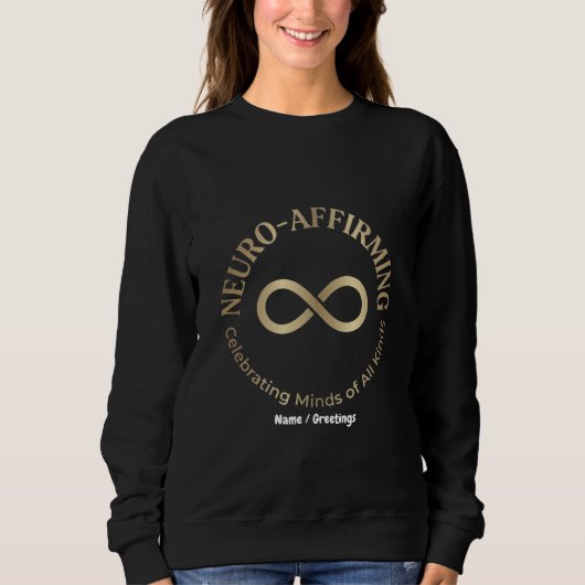 Neurobejahende Regenbogen-Unendlichkeit Kunst Neur Sweatshirt (Vorderseite)