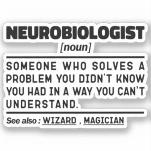 Neurobiologe Noun Neurology Pflege Cooler Lehrer Aufkleber