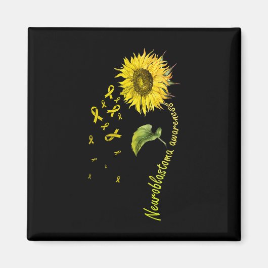 Neuroblastoma Awareness Sonnenblume Magnet (Vorne)
