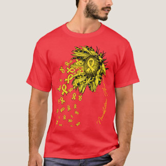 Neuroblastoma Awareness Sonnenblumenbandbreite Blu T-Shirt