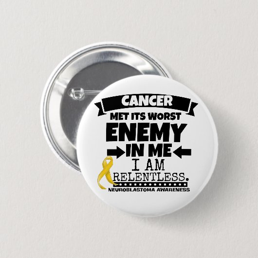 Neuroblastoma Krebs traf seinen schlechtesten Button (Vorne & Hinten)