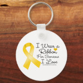 Neuroblastoma Ribbon Jemand I Liebe Schlüsselanhänger (Vorderseite)
