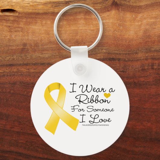 Neuroblastoma Ribbon Jemand I Liebe Schlüsselanhänger (Vorderseite)