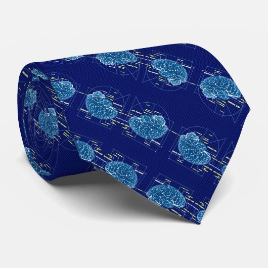 Neurochirurg-Doktor Silk Brain Foulard Tie Krawatte (Gerollt)