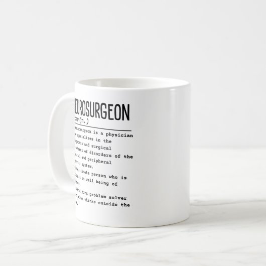 Neurochirurg Kaffeetasse (Vorderseite Links)