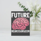 Neurochirurg Student Funny Brain Neuro Chirurg Postkarte (Stehend Vorderseite)