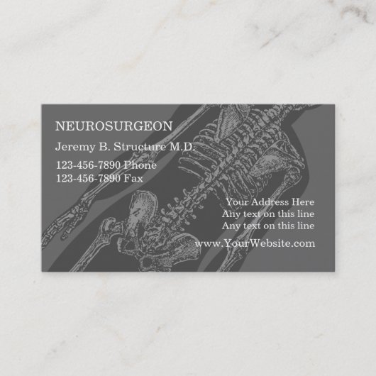 Neurochirurg-Visitenkarten Visitenkarte (Vorderseite)