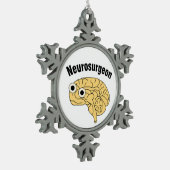 Neurochirurgen Schneeflocken Zinn-Ornament (Links)