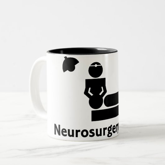 Neurochirurgie-ungewöhnliche Kaffeetasse (Weiß u. (Vorderseite Links)