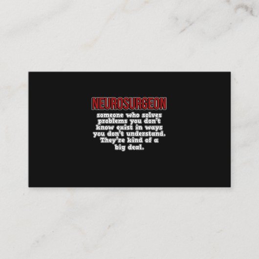 Neurochirurgin Operation Medizinischer Arzt Neurol Begleitkarte (Vorderseite)