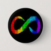 Neurodität Autismus Bewusstsein Akzeptanz Regenbog Button (Vorderseite)