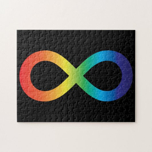 Neurodität Autismus Bewusstsein Akzeptanz Regenbog Puzzle (Horizontal)