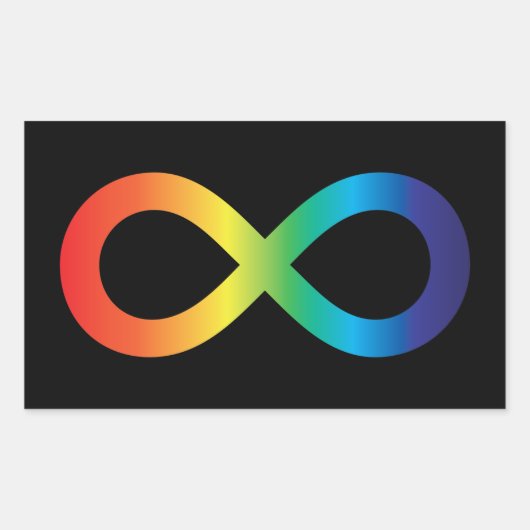 Neurodität Autismus Bewusstsein Akzeptanz Regenbog Rechteckiger Aufkleber (Vorderseite)