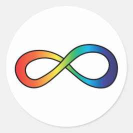 Neurodität Autismus Bewusstsein Akzeptanz Regenbog Runder Aufkleber