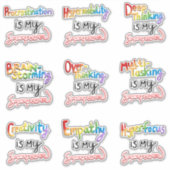 Neurodivere Superkräfte Aufkleber (Vorderseite)