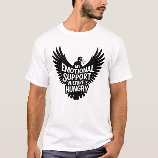 Neurodivergence Humor Emotional Support Vulture T-Shirt (Vorderseite)
