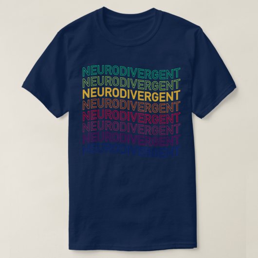 Neurodivergent ADHD ASD Aspie Autism T-Shirt (Design vorne)