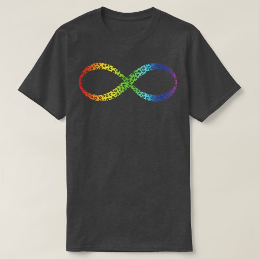 Neurodivergent Awareness Infinity Rainbow Autismus T-Shirt (Design vorne)
