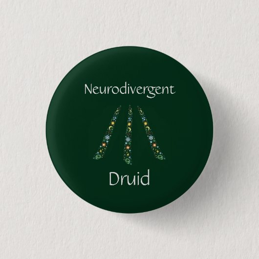 Neurodivergent Druide Button (Vorderseite)