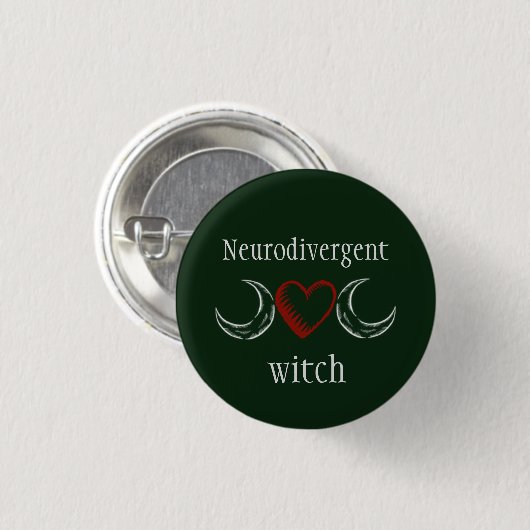 Neurodivergent Hexe Button (Vorne & Hinten)
