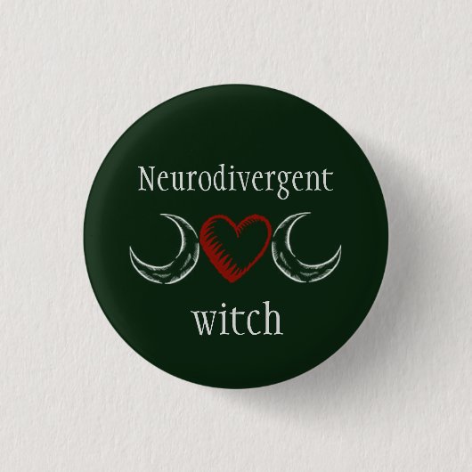 Neurodivergent Hexe Button (Vorderseite)