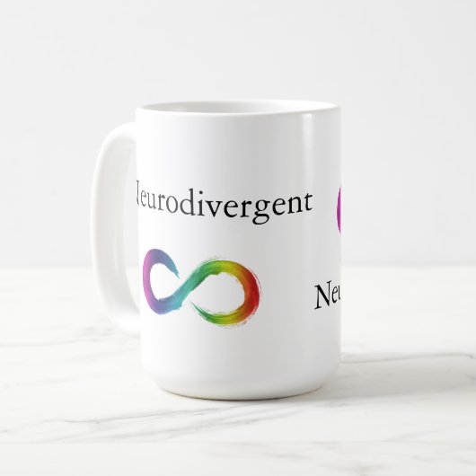 Neurodivergent Kaffeetasse (Vorderseite Links)