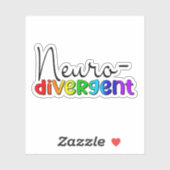Neurodivergent | Neuroversity Awareness Rainbow Aufkleber (Blatt)