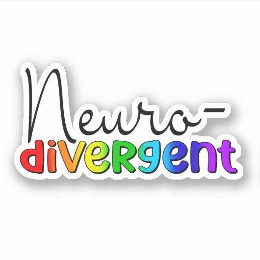 Neurodivergent | Neuroversity Awareness Rainbow Aufkleber (Vorderseite)