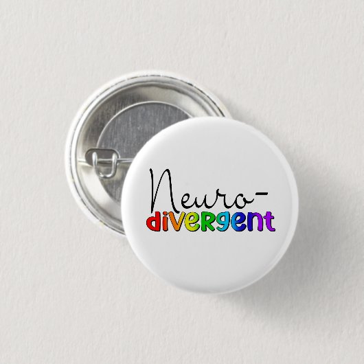 Neurodivergent | Neuroversity Awareness Rainbow Button (Vorne & Hinten)