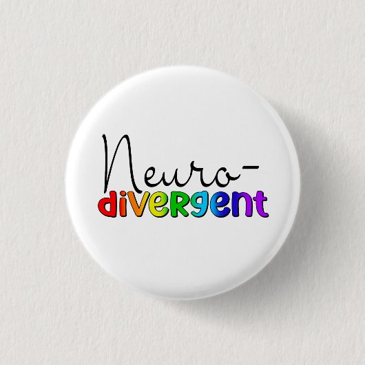 Neurodivergent | Neuroversity Awareness Rainbow Button (Vorderseite)