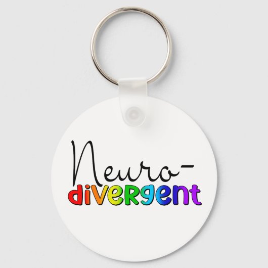 Neurodivergent | Neuroversity Awareness Rainbow Schlüsselanhänger (Rückseite)
