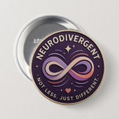 Neurodivergent. Nicht weniger. Nur anders Statemen Button (Vorne & Hinten)
