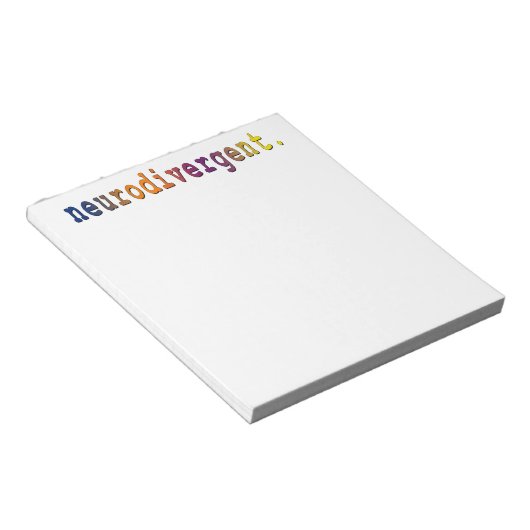 neurodivergent. Notizblock (angewinkelt)