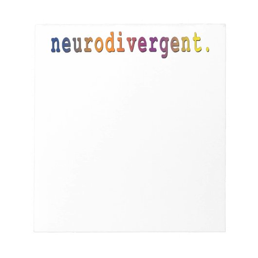 neurodivergent. Notizblock (Vorderseite)