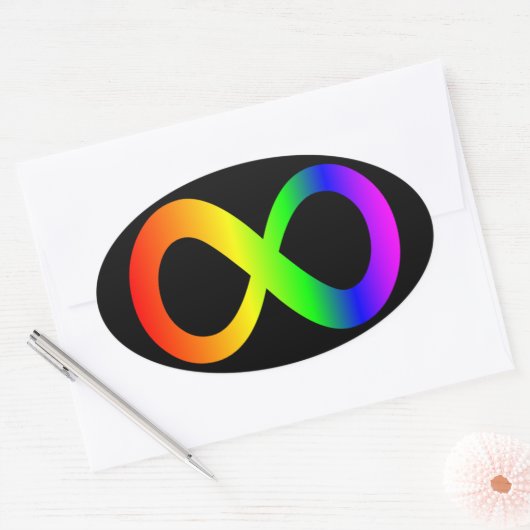 Neurodivergent Ovaler Aufkleber (Umschlag)