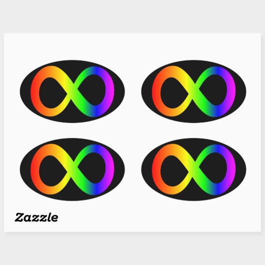 Neurodivergent Ovaler Aufkleber (Blatt)