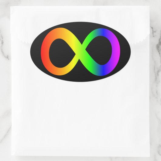Neurodivergent Ovaler Aufkleber (Tasche)