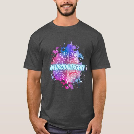 NeuroDivergent Paint Spritzer Brain Shirt (Vorderseite)