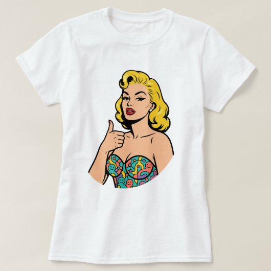 Neurodivergent Pop Art - Open Mind Marilyn Style T-Shirt (Design vorne)