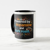  Neurodivergent Powered by Dopamine Coffee  Tasse (Vorderseite Links)
