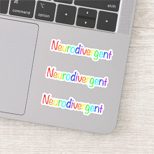 "Neurodivergent" Rainbow Celebrate Neuroversität Aufkleber
