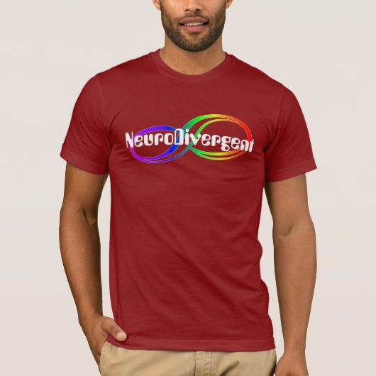 NeuroDivergent Rainbow Infinity Shirt (Vorderseite)