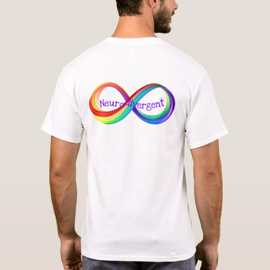 Neurodivergent-Rainbow-Infinity-Symbol T-Shirt (Rückseite)