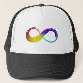 Neurodivergent Rainbow Inifinty Symbol Prix Truckerkappe (Vorderseite)