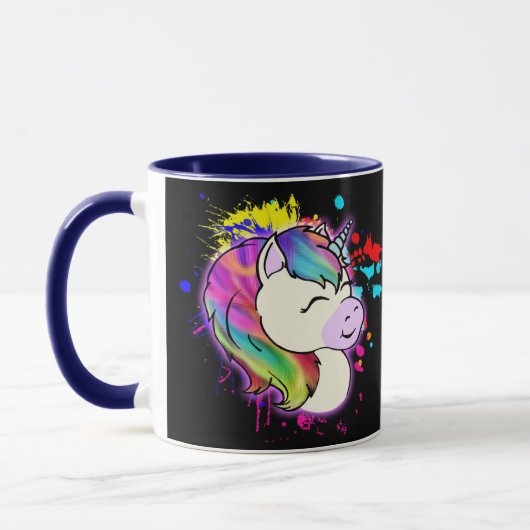 Neurodivergent Rebellenunicorn-Kaffee-Tasse Tasse (Links)
