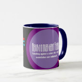 Neurodivergent Rebellenunicorn-Kaffee-Tasse Tasse (VorderseiteRechts)