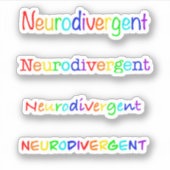 Neurodivergent - Regenbogen - Bewusstsein und Akze Aufkleber (Vorderseite)
