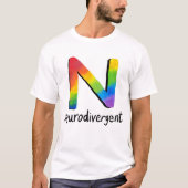 Neurodivergent (Regenbogen-Krawatte N) T-Shirt (Vorderseite)