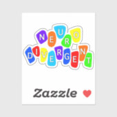 Neurodivergent | Regenbogen Neurovielfalt Bewussts Aufkleber (Blatt)