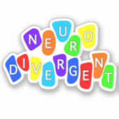 Neurodivergent | Regenbogen Neurovielfalt Bewussts Aufkleber (Vorderseite)